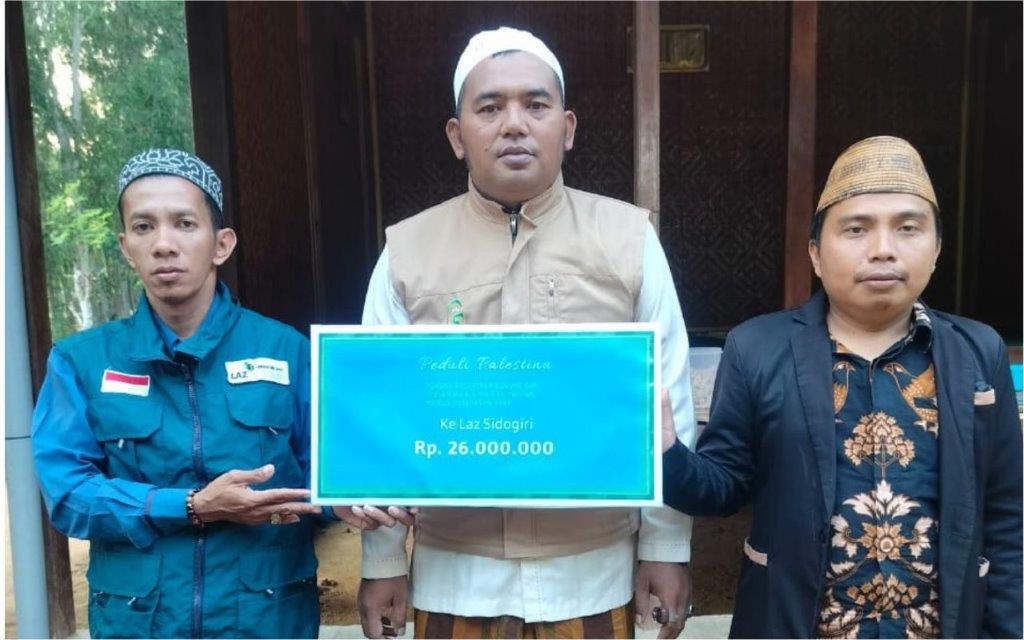 LAZ SIDOGIRI TERIMA BANTUAN DONASI UNTUK PALESTINA SEBESAR 26 JUTA